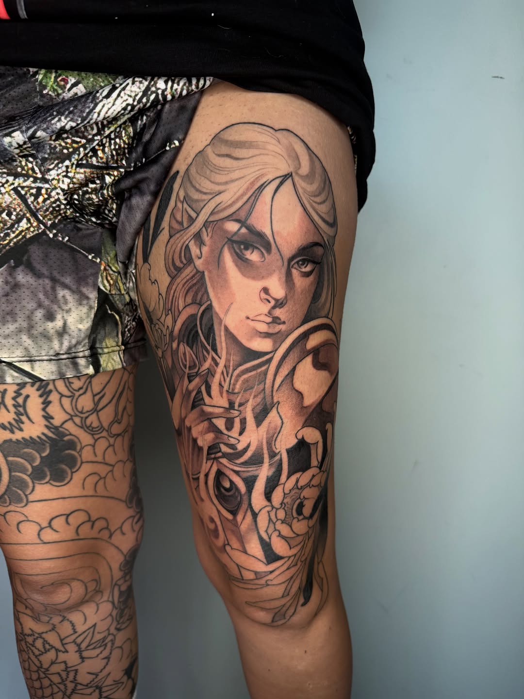 Tattoo by @artisticminded — black_and_grey, realism