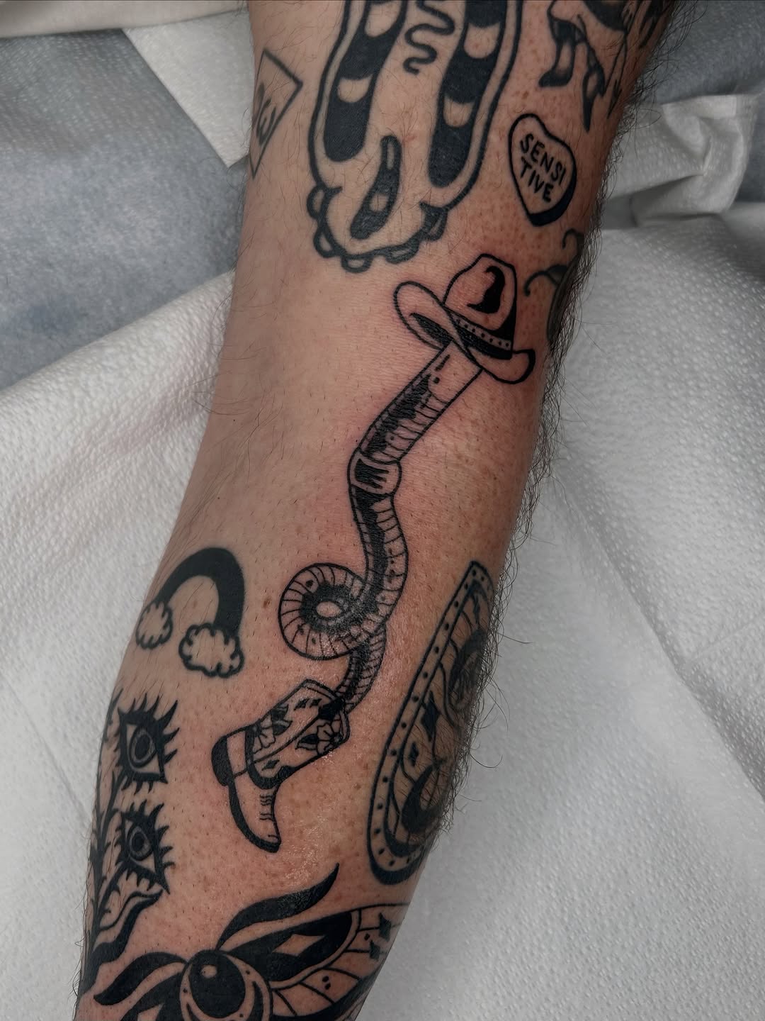 Tattoo by @noahcrowtattoo — american_traditional, illustrative