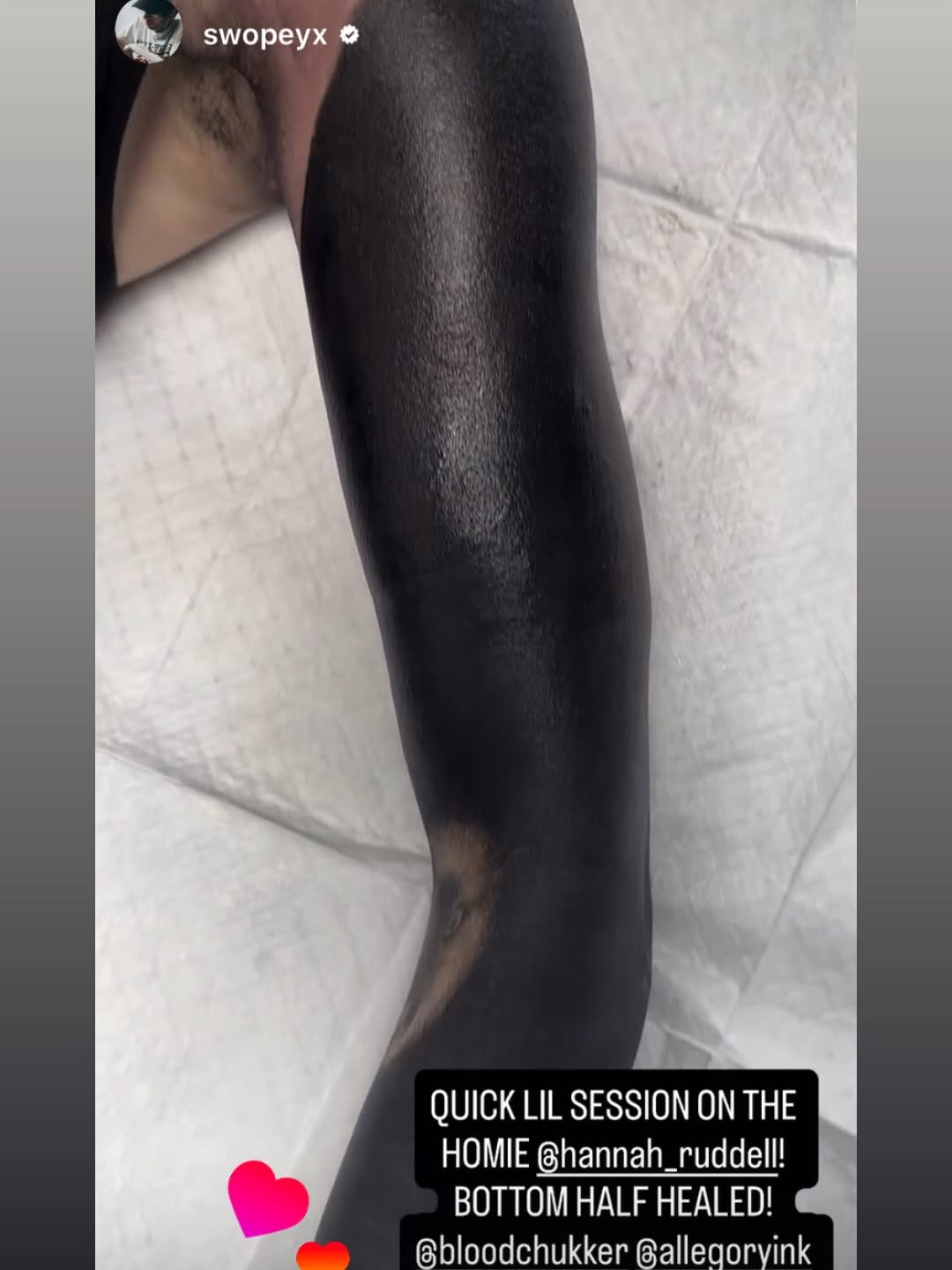 Tattoo by @hannah_ruddell — blackwork