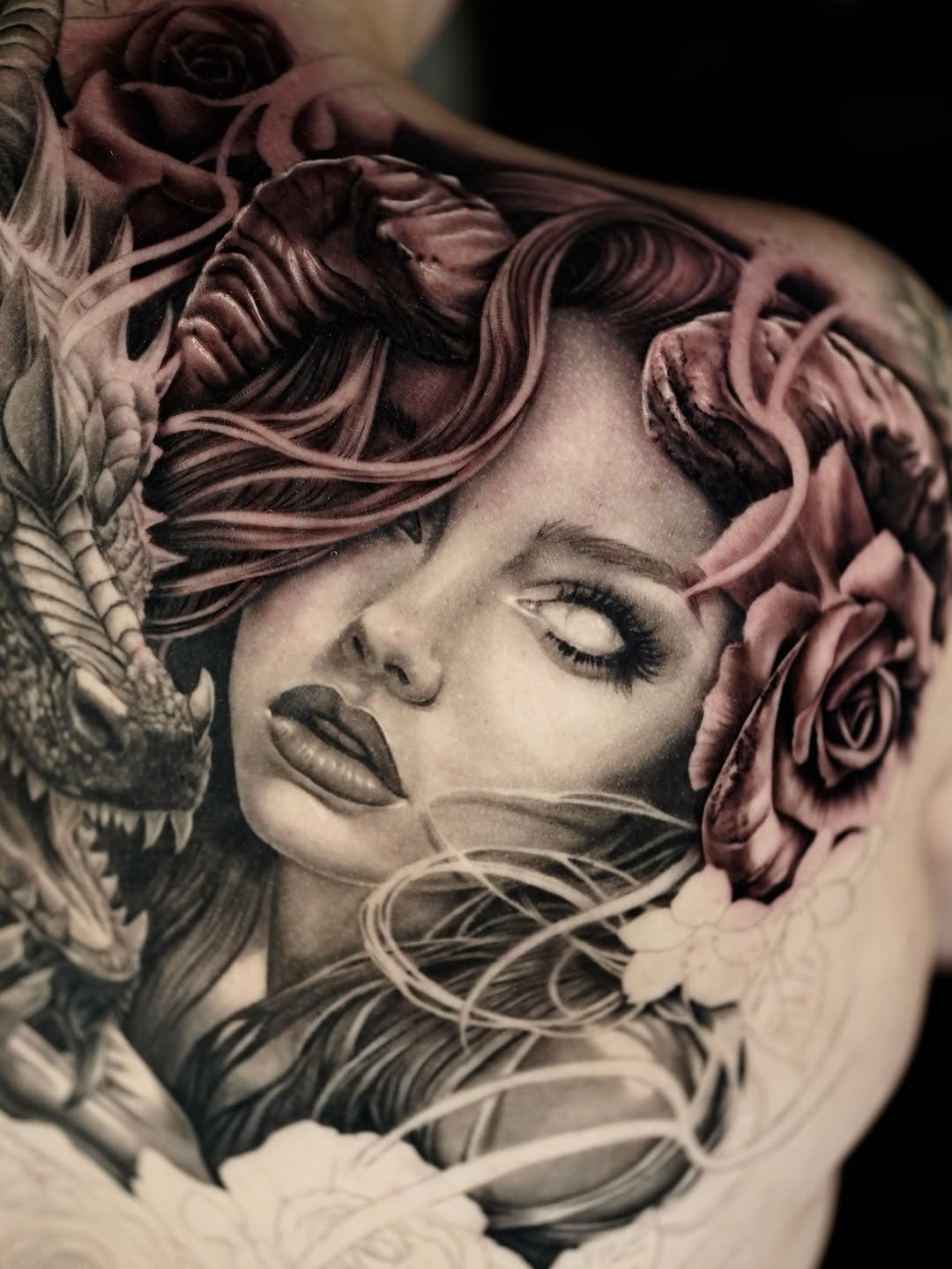 Tattoo by @april.rayne.tattoos β realism, black_and_grey