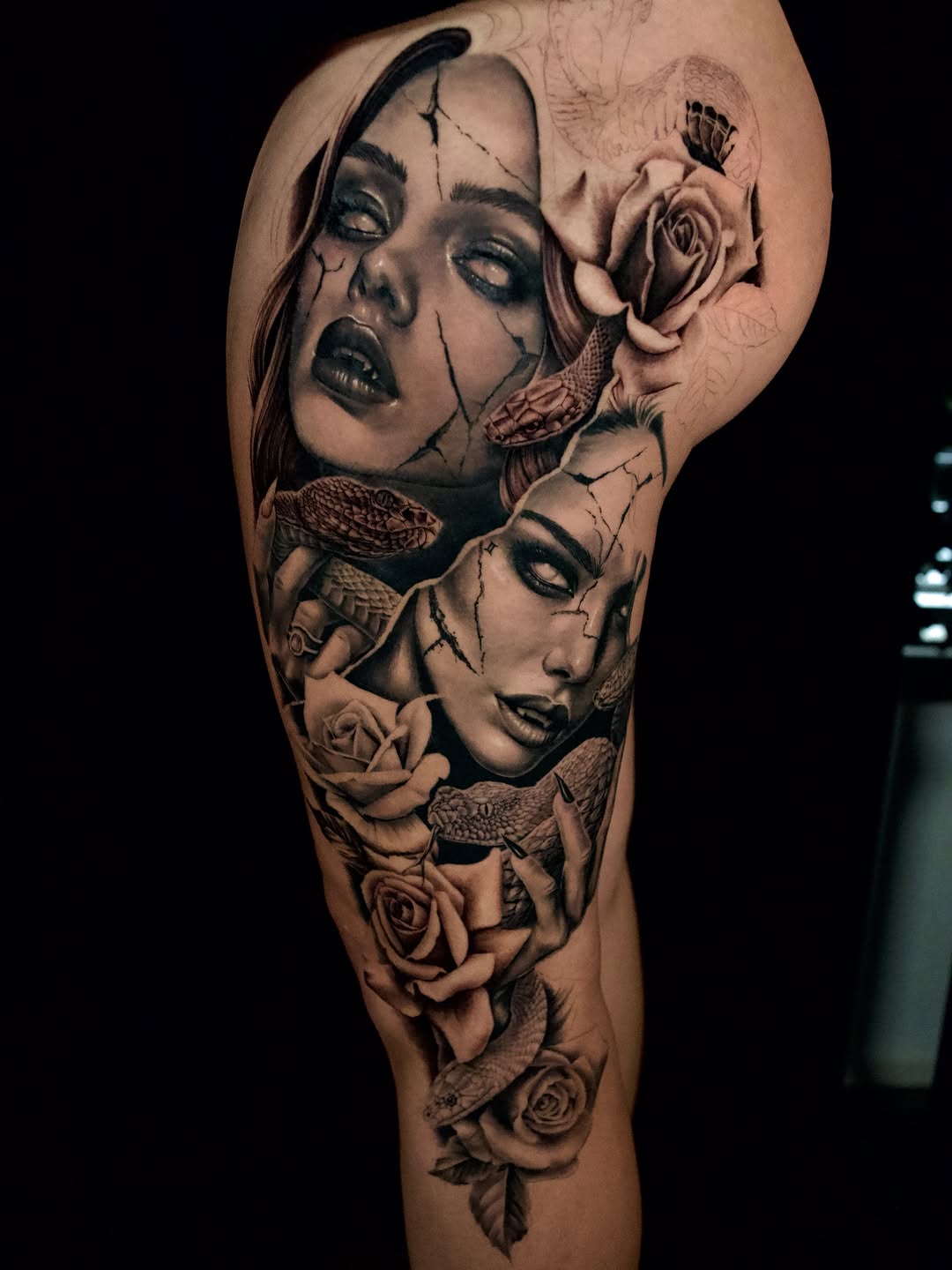 Tattoo by @april.rayne.tattoos β realism, dark_realism