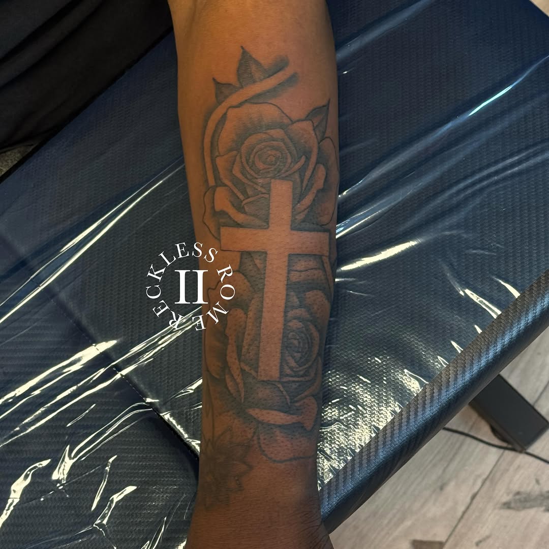 Tattoo by @2reckless__rome — black_and_grey, realism