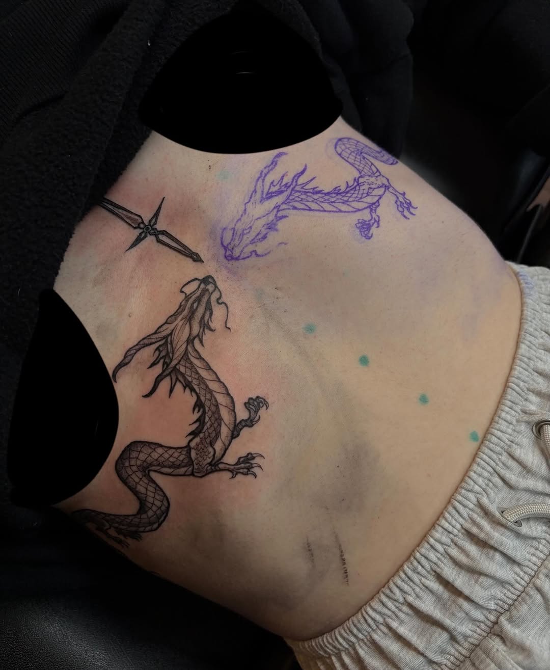 Tattoo by @snewbietattoos — japanese_irezumi, black_and_grey