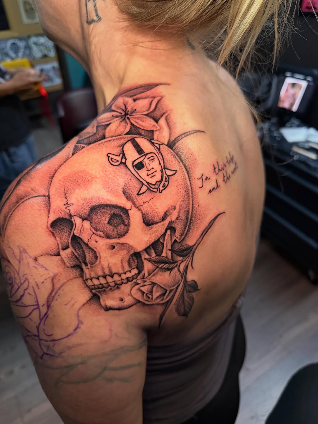 Tattoo by @inkedby_adam — black_and_grey, illustrative