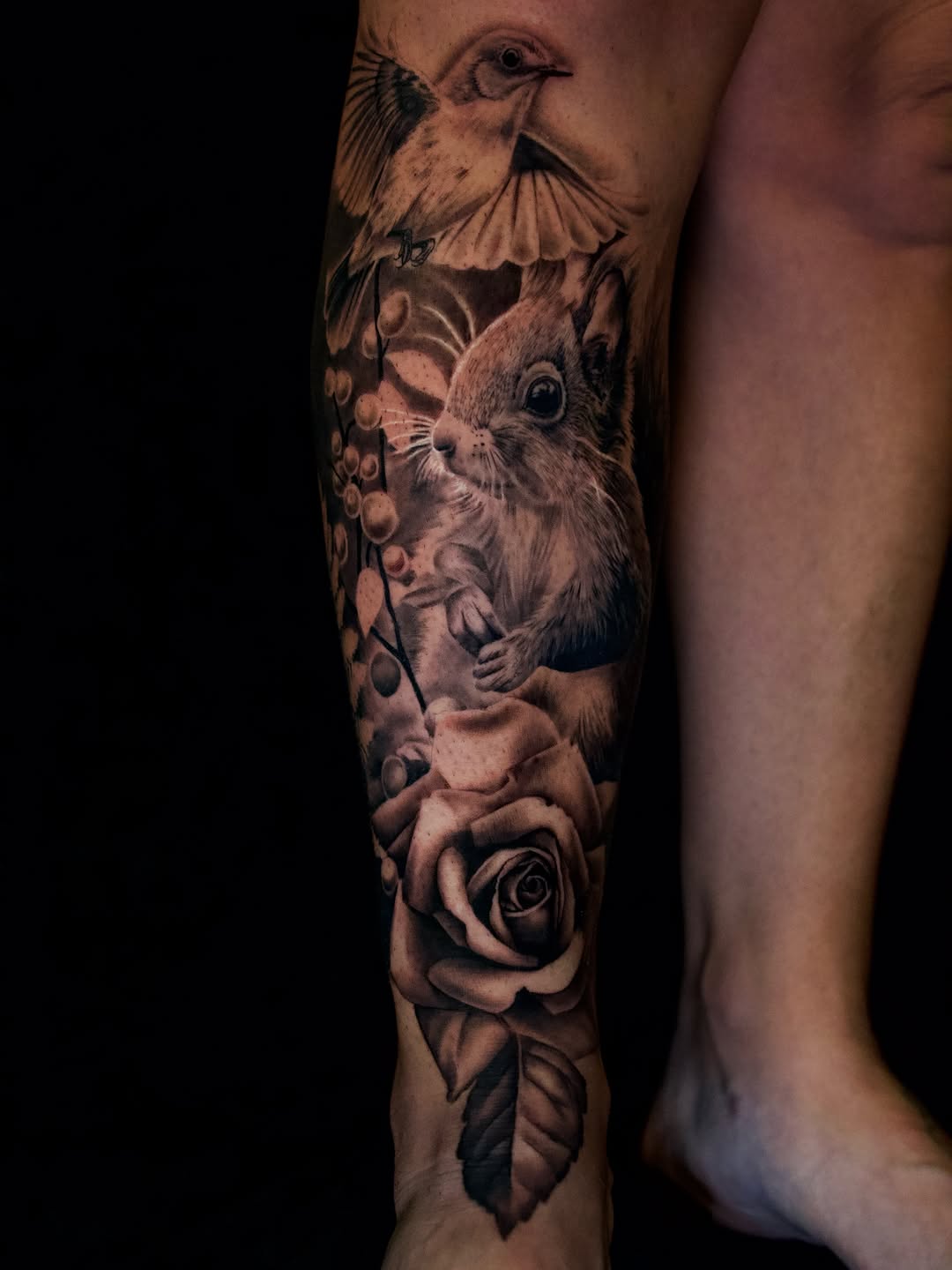 Tattoo by @april.rayne.tattoos β realism, black_and_grey