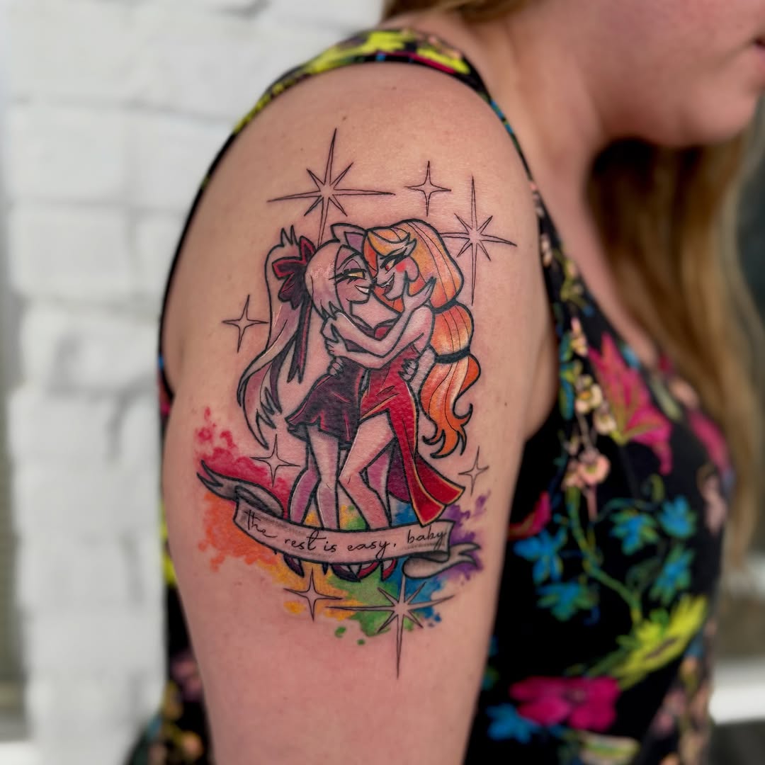 Tattoo by @call.me_d.addie — anime, watercolor