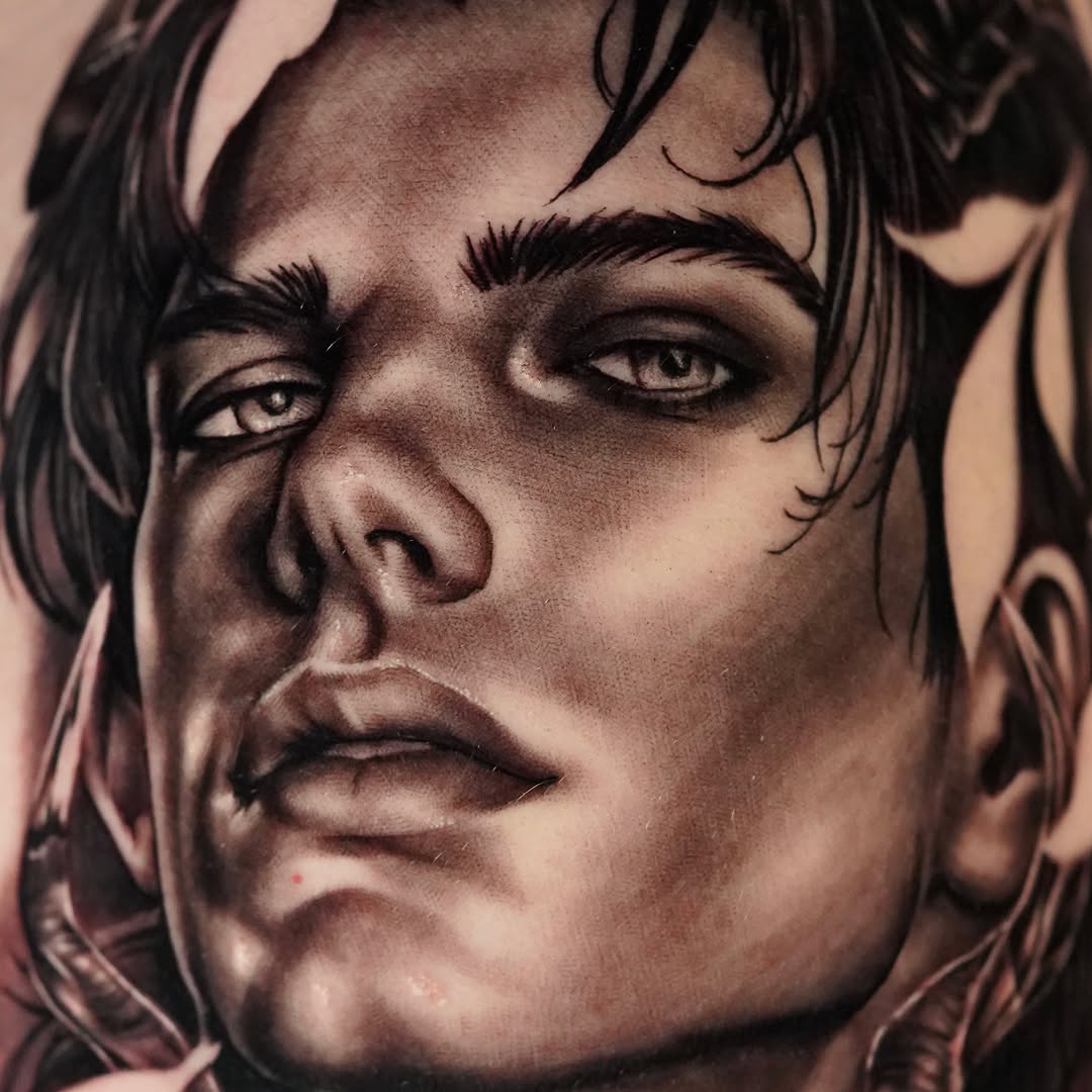 Tattoo by @april.rayne.tattoos β realism, black_and_grey