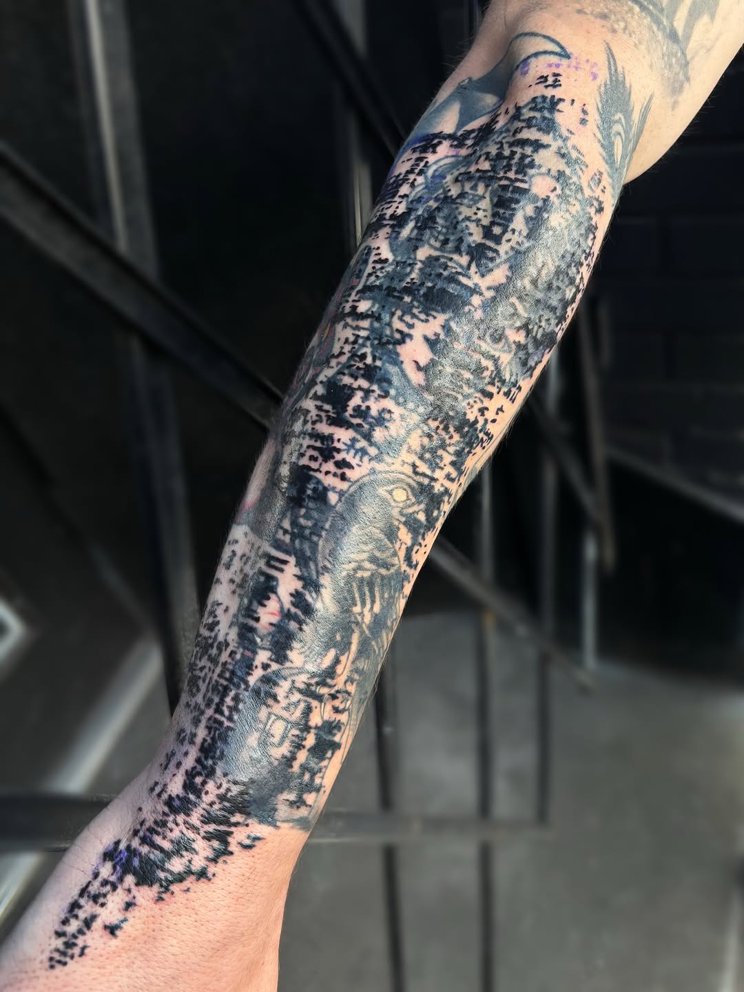 Tattoo by @cooperfckingtats — blackwork, abstract