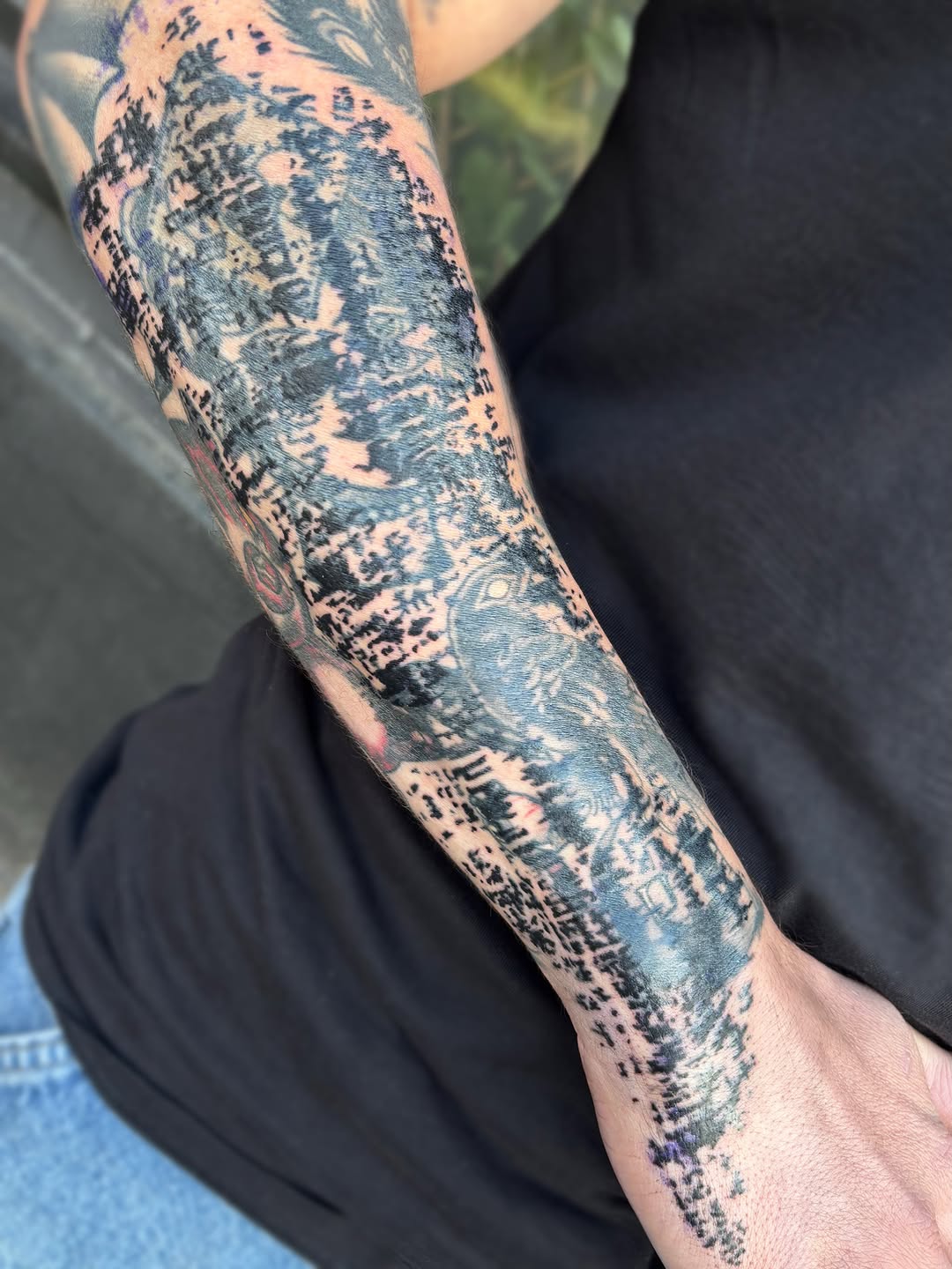 Tattoo by @cooperfckingtats — blackwork, abstract