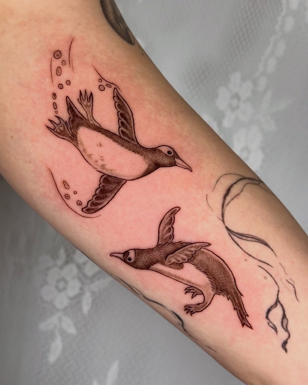 Tattoo by @lunar.pokes — illustrative, black_and_grey