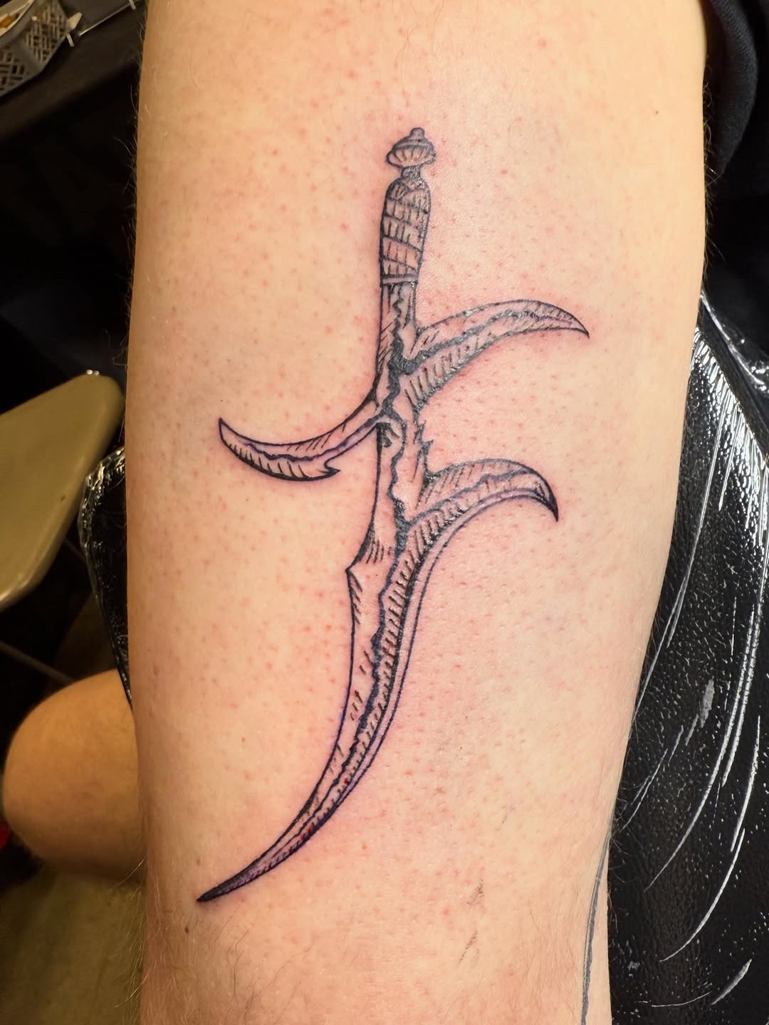 Tattoo by @hunterbeyertattoos — blackwork