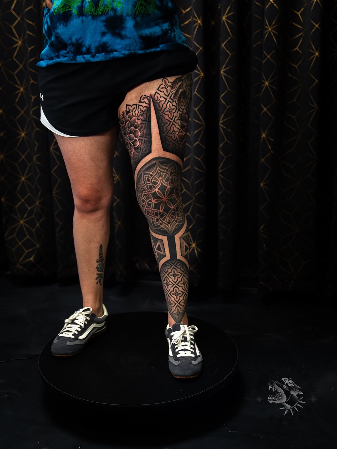Tattoo by @sacredhound.ttt — geometric, ornamental