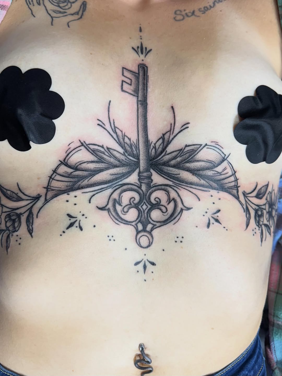 Tattoo by @sinfulwaifu β black_and_grey, ornamental