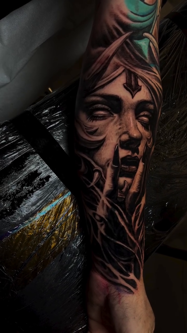 Tattoo by @coryjamestattoo — realism, black_and_grey