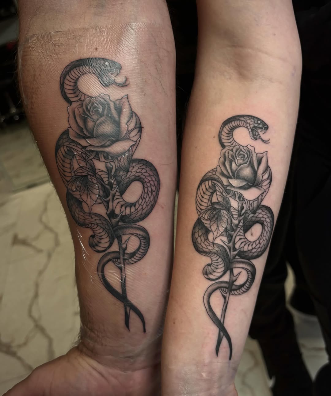 Tattoo by @venuss.inks — black_and_grey, realism
