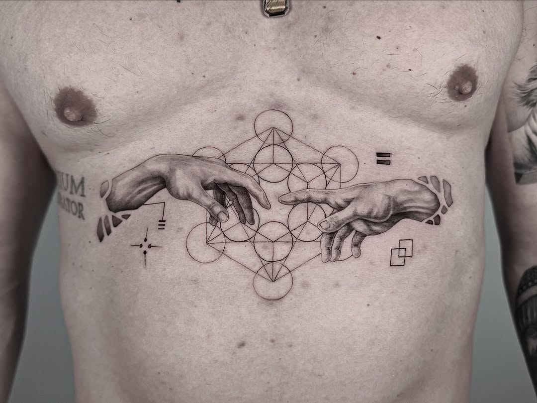 Tattoo by @kwon_tattoos — black_and_grey, geometric