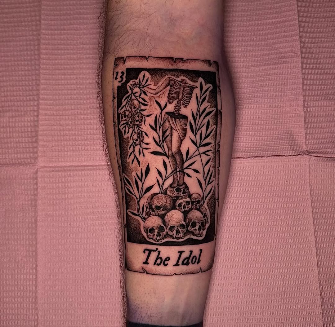 Tattoo by @noble.tattoos — black_and_grey, dark_realism