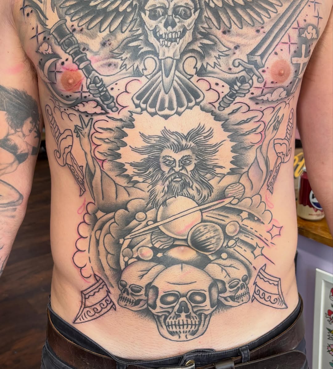 Tattoo by @matheltonisrad — american_traditional, black_and_grey