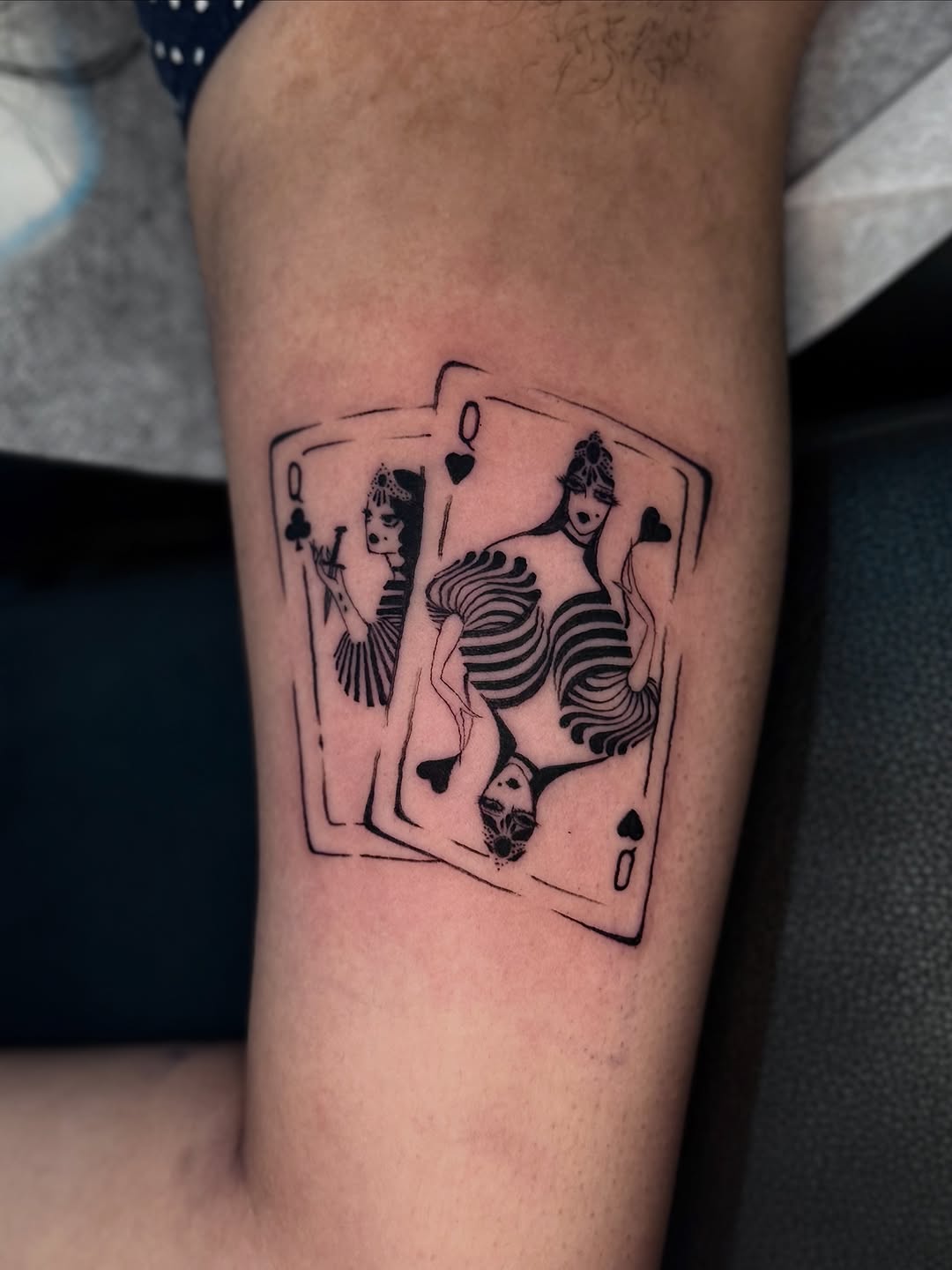 Tattoo by @meliasdolls — illustrative, blackwork