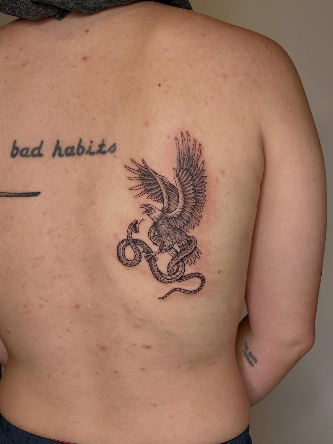 Tattoo by @allieb.tats — black_and_grey, illustrative