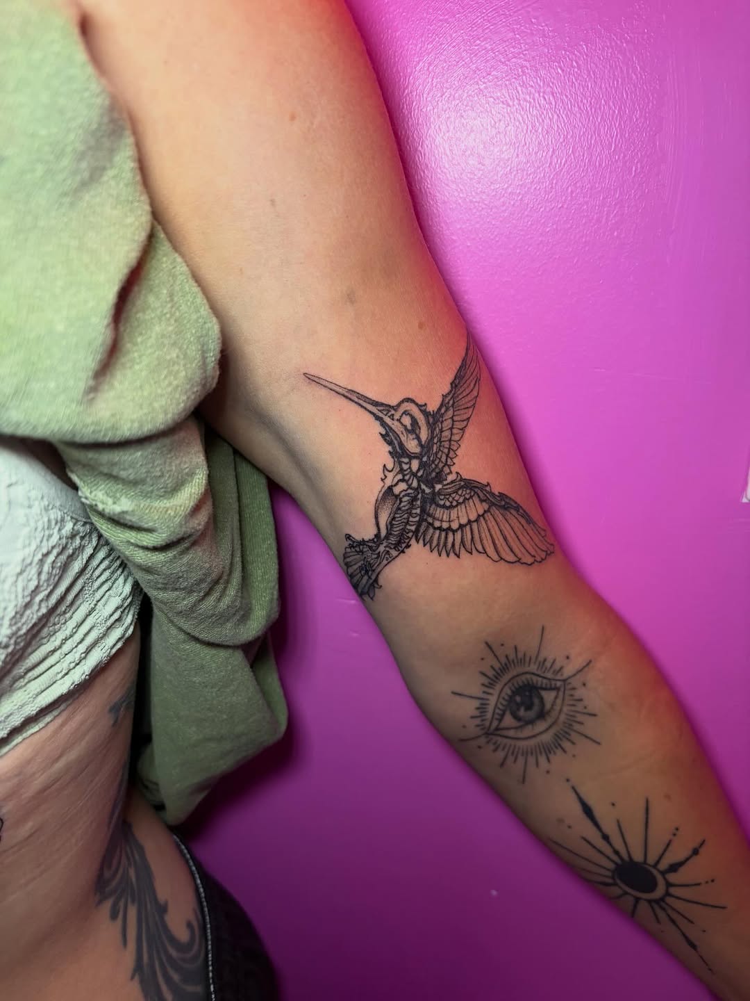 Tattoo by @pinklavishtattoos โ illustrative, black_and_grey