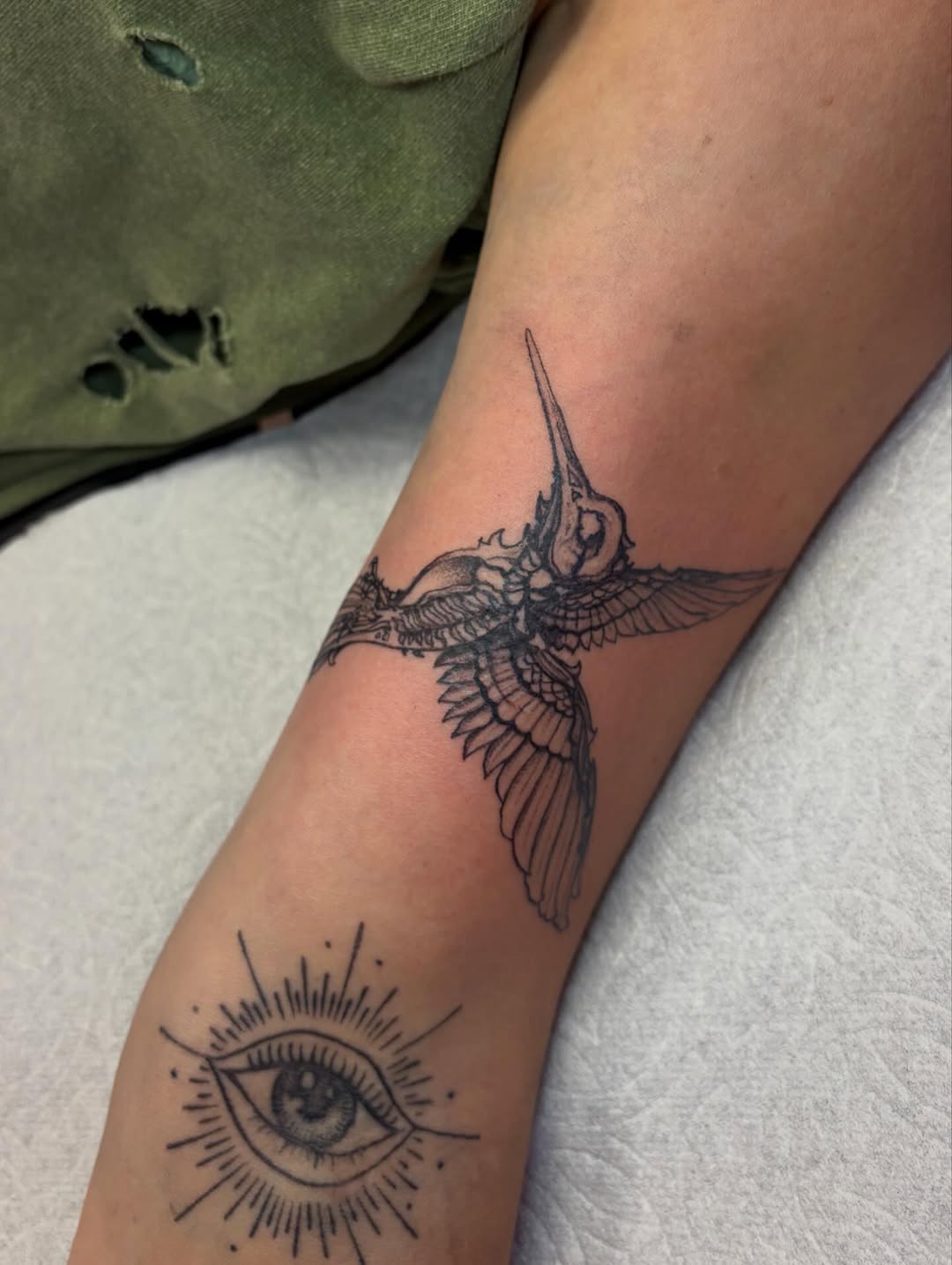Tattoo by @pinklavishtattoos โ illustrative, black_and_grey