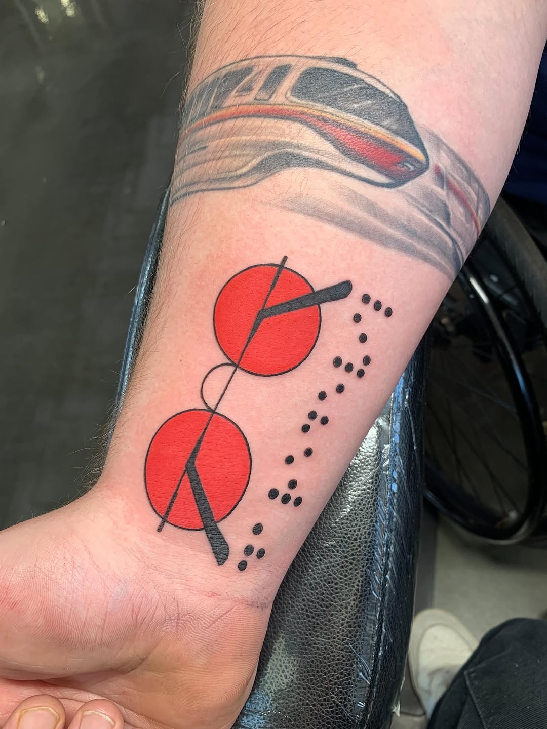 Tattoo by @drowsytattoos — geometric, blackwork
