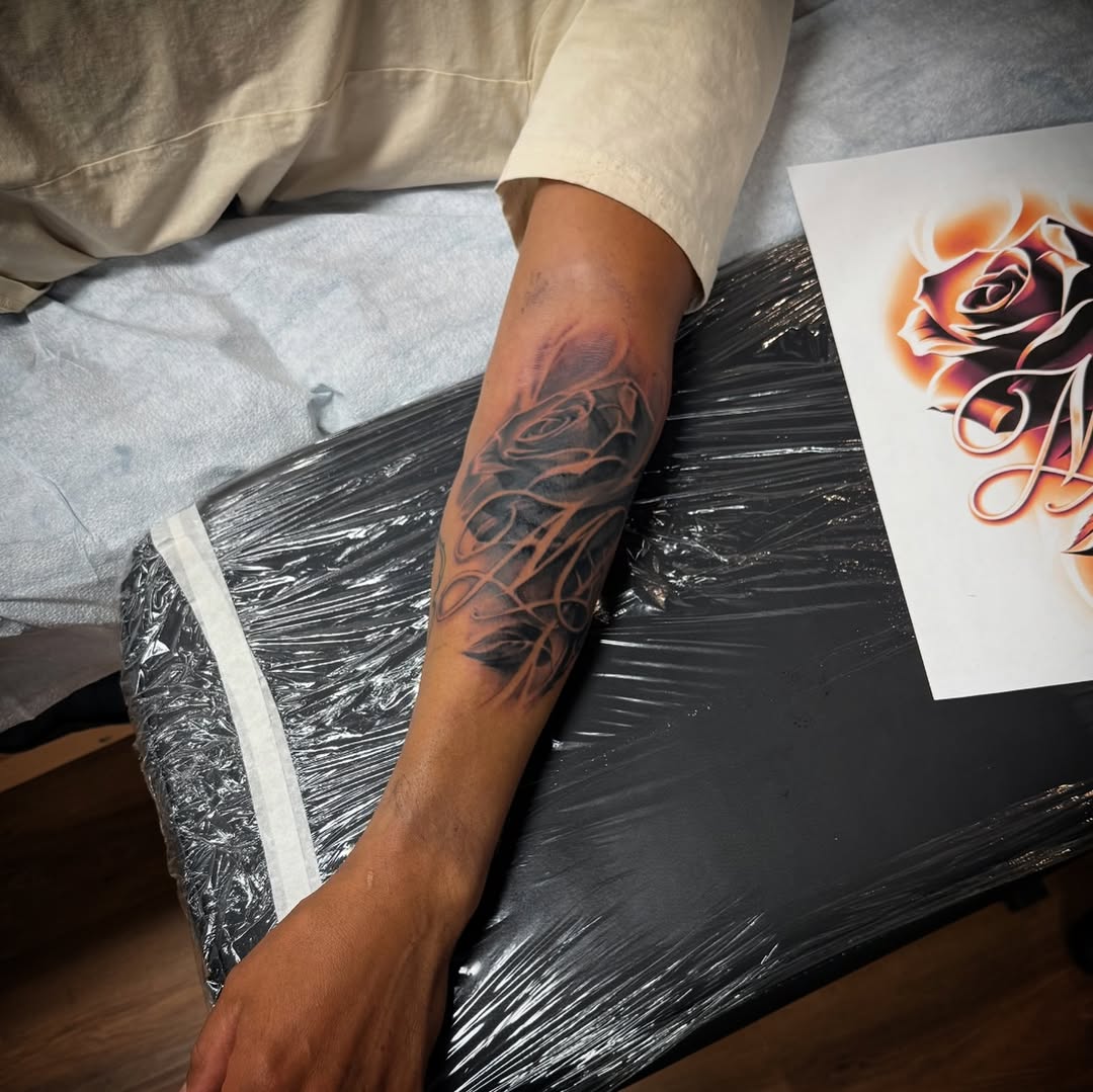Tattoo by @archangel_artistry — black_and_grey
