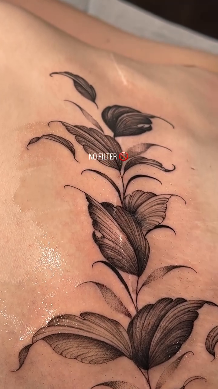 Tattoo by @madisonbloom.ink — black_and_grey, fine_line