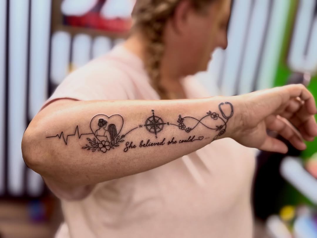 Tattoo by @batty_girl_tats โ fine_line, lettering_script