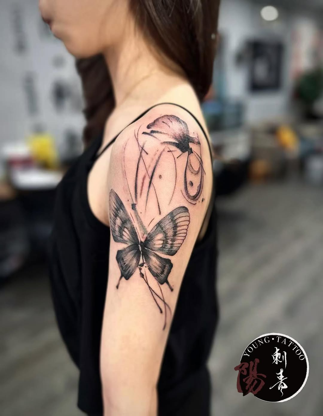 Tattoo by @christina__tattoo — black_and_grey