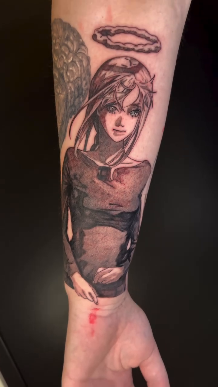 Tattoo by @eclipsedscarletart โ illustrative, black_and_grey