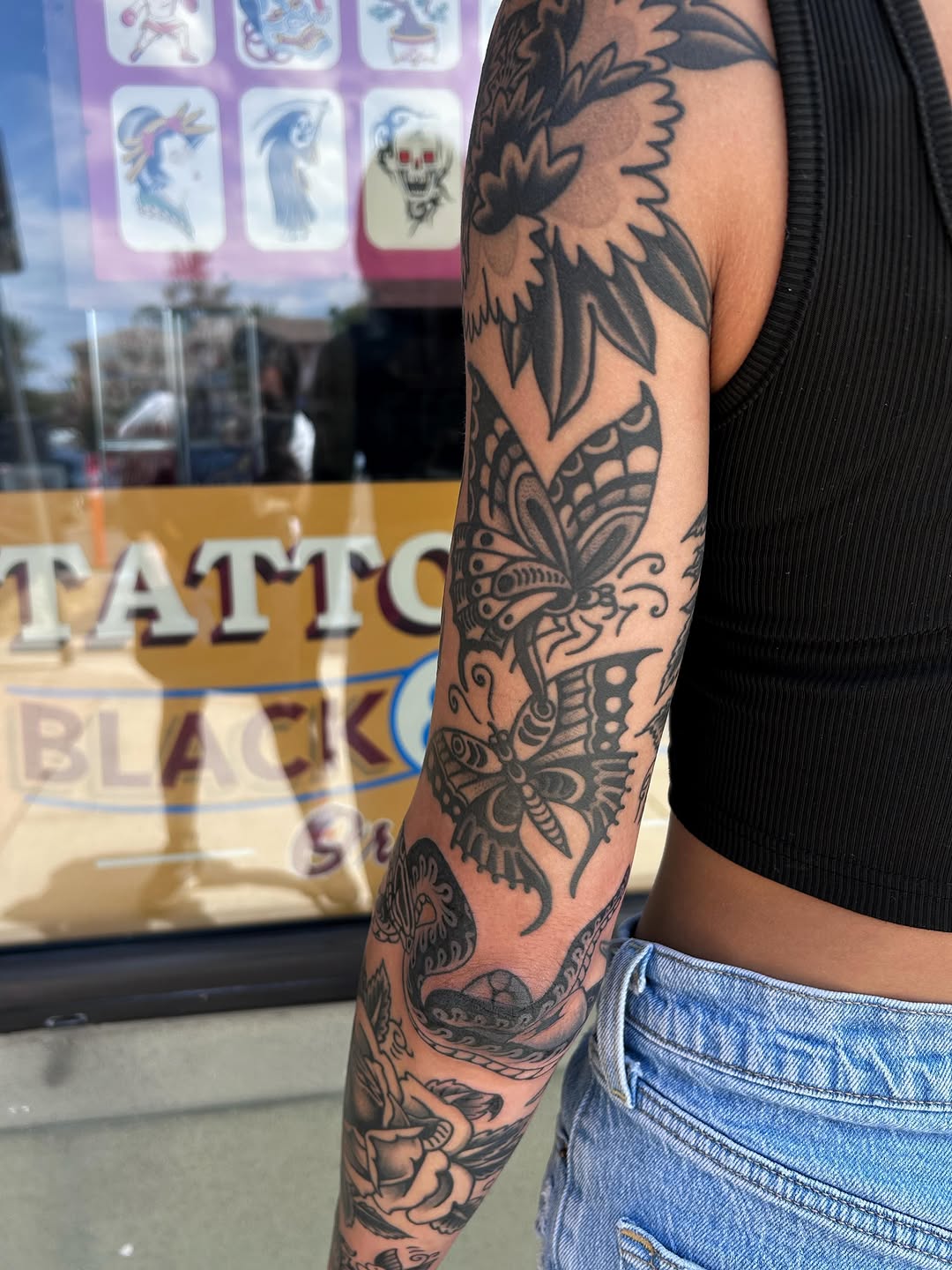 Tattoo by @jademckenzietattoo — illustrative, black_and_grey