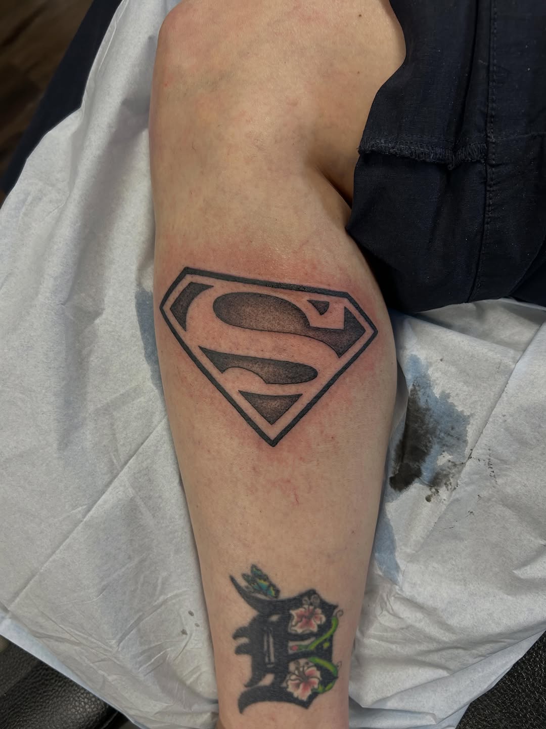Tattoo by @emilybee_tattoos — black_and_grey, lettering_script