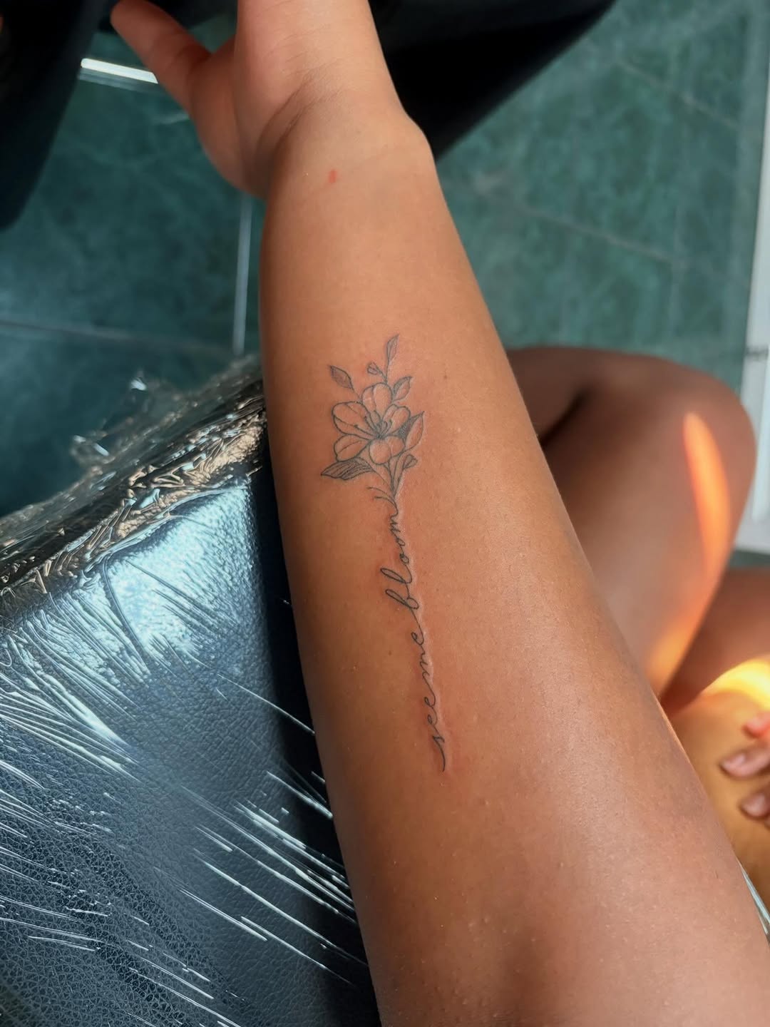 Tattoo by @_tatistatts β fine_line, lettering_script