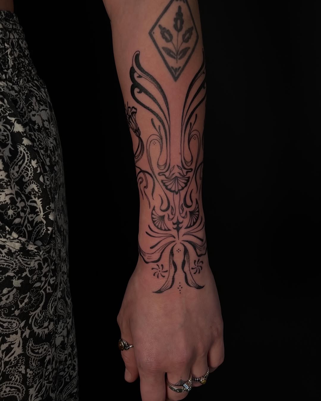 Tattoo by @aldentetattoo — ornamental, blackwork