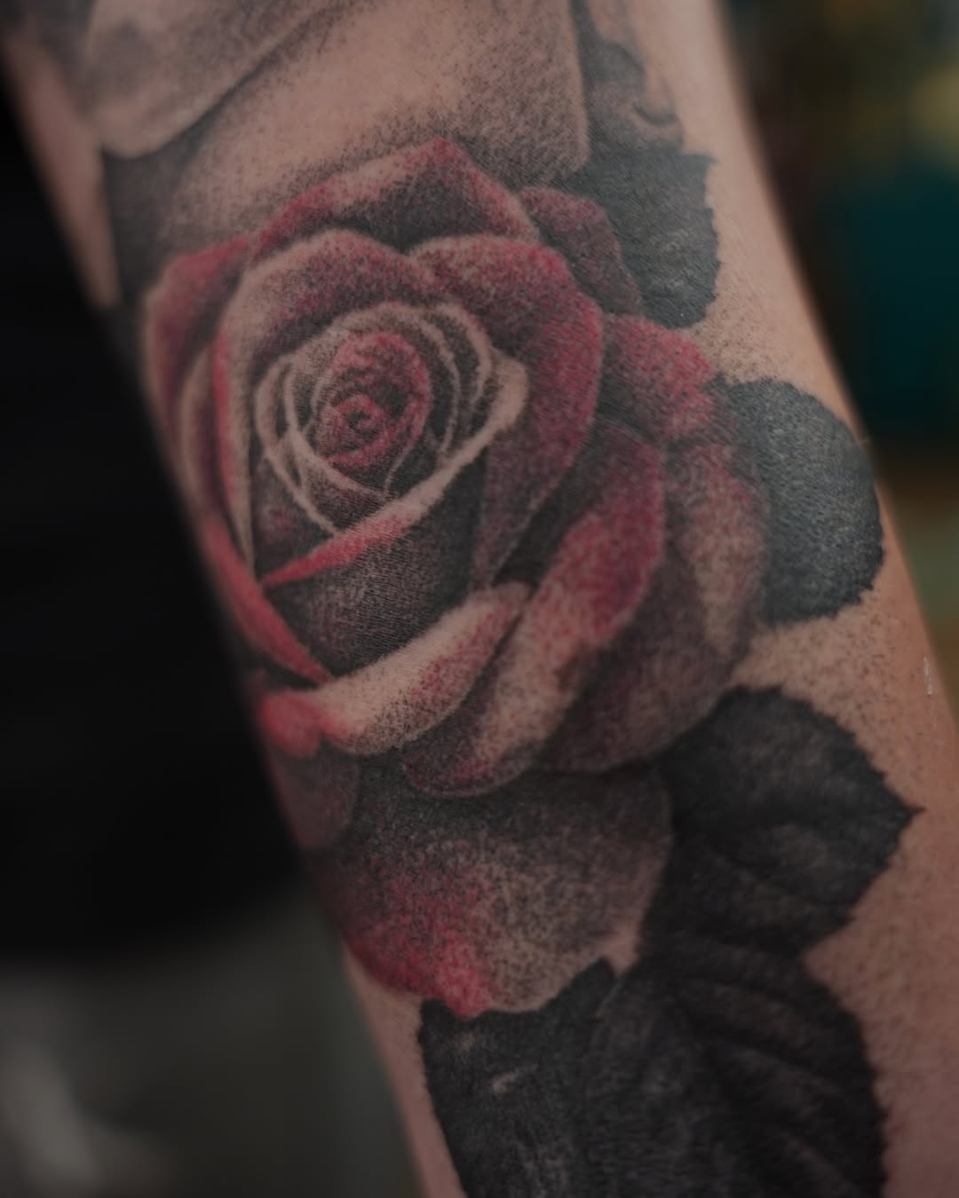 Tattoo by @doomedtattoo — realism, dotwork