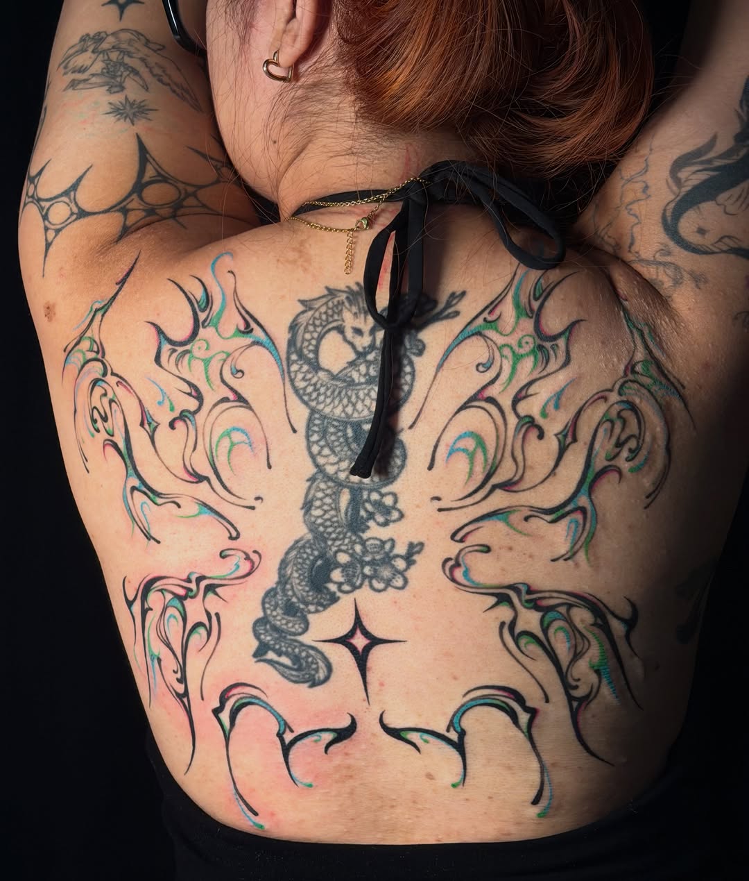Tattoo by @myjinju.tattoo — blackwork, ornamental