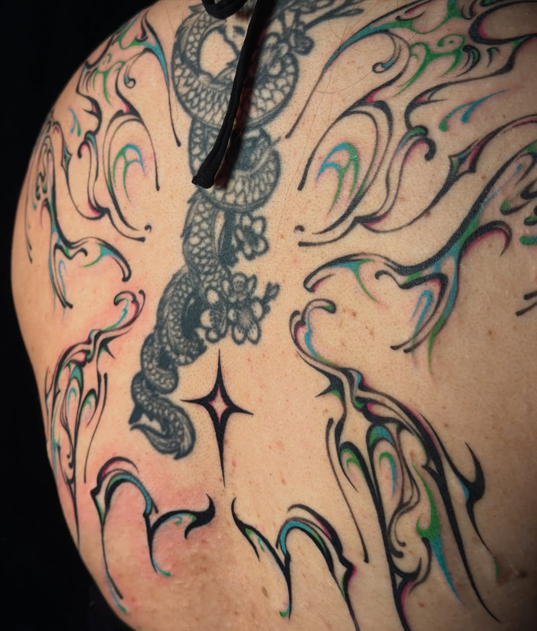 Tattoo by @myjinju.tattoo — blackwork, ornamental