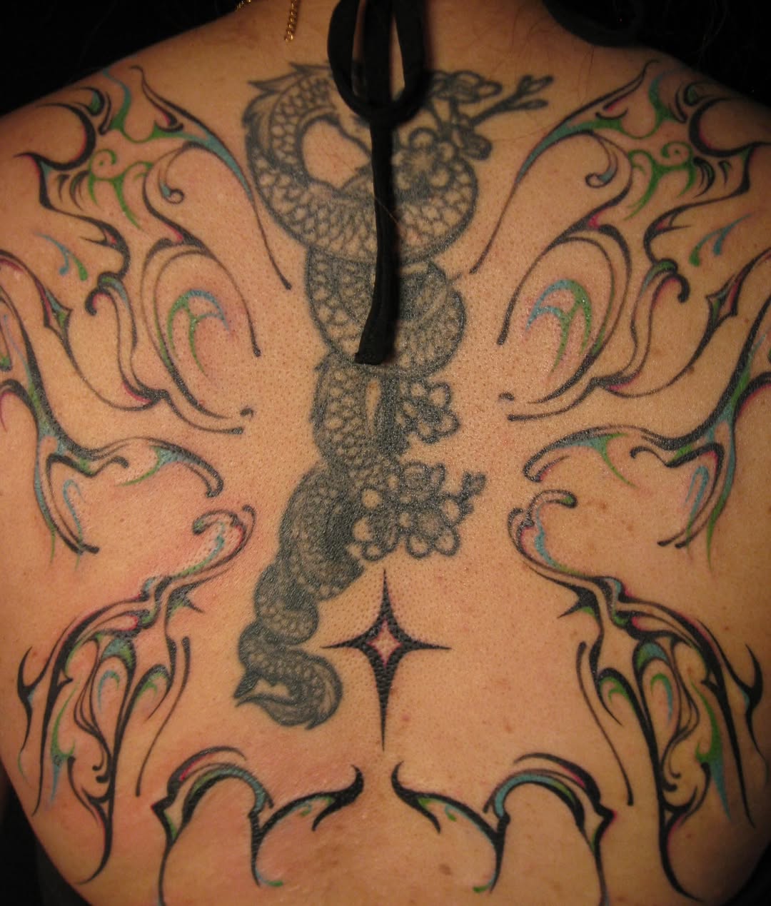 Tattoo by @myjinju.tattoo — japanese_irezumi, tribal