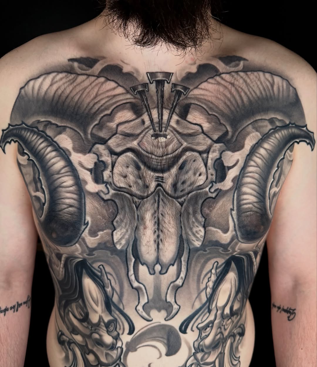 Tattoo by @jaredboothtattoos — black_and_grey, dark_realism