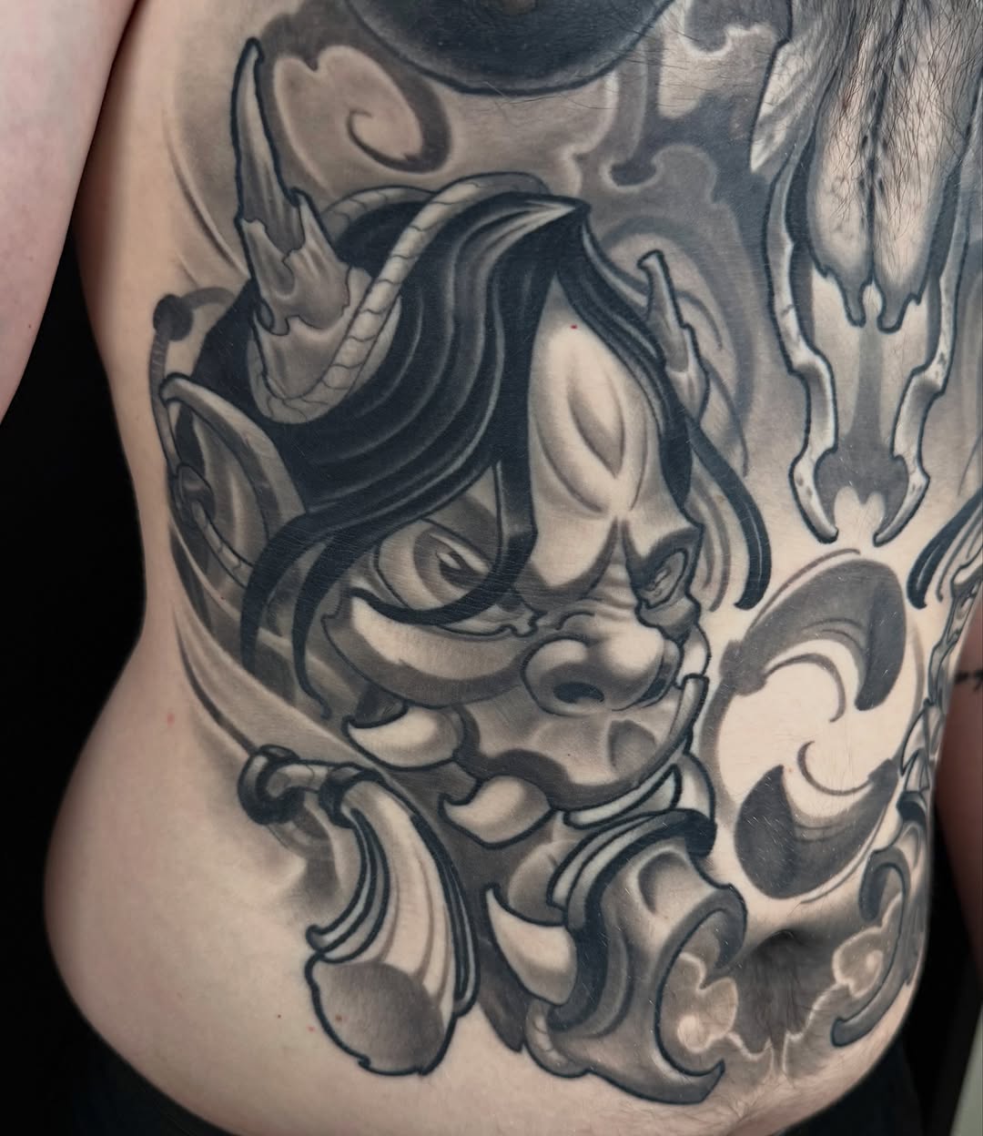 Tattoo by @jaredboothtattoos — japanese_irezumi, black_and_grey