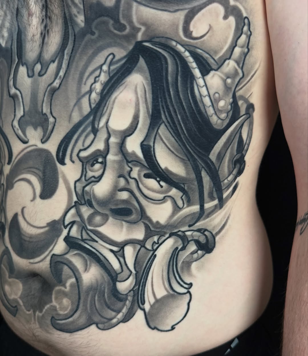 Tattoo by @jaredboothtattoos — japanese_irezumi, black_and_grey
