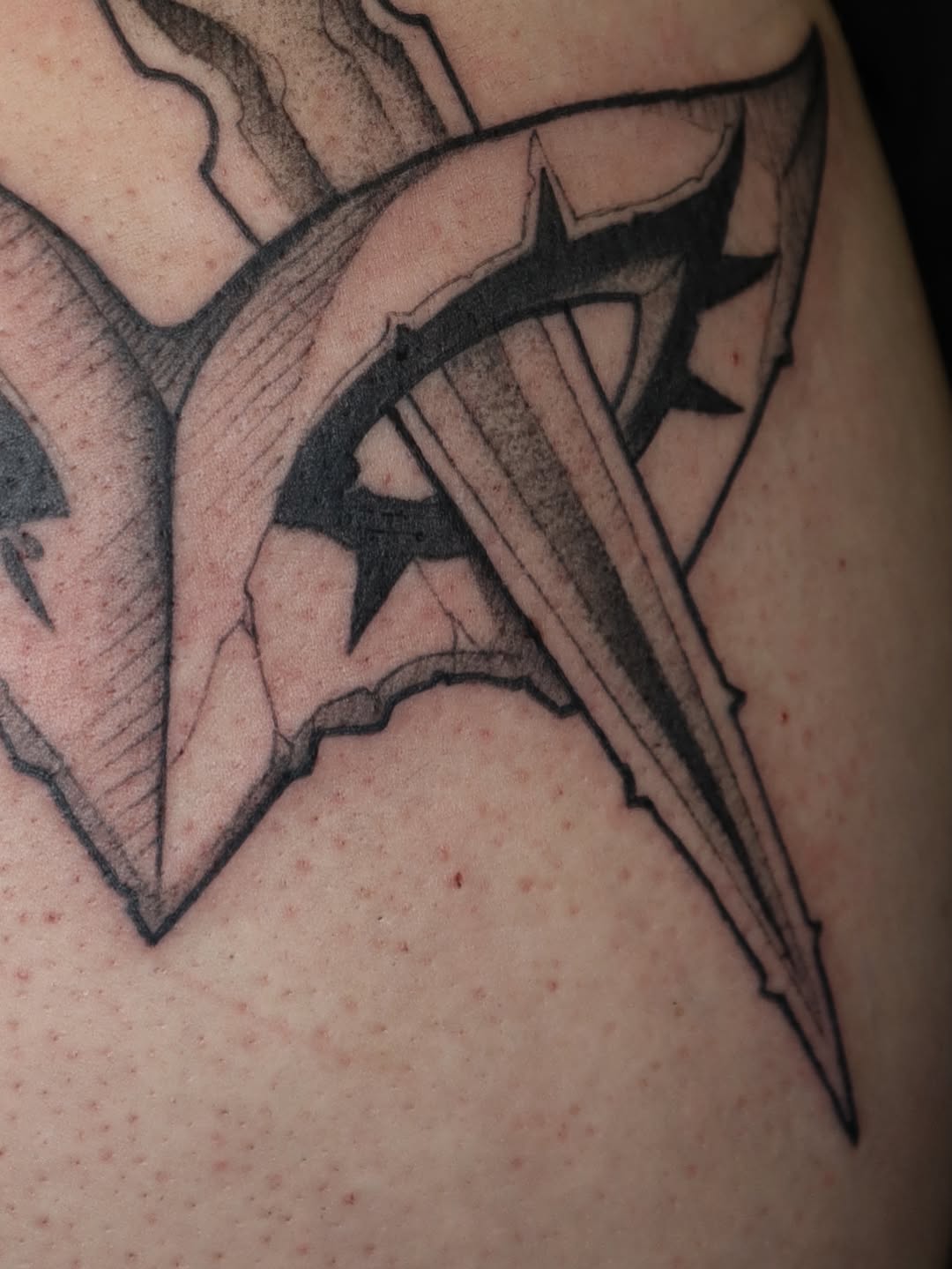 Tattoo by @joehalltattoos — blackwork, illustrative