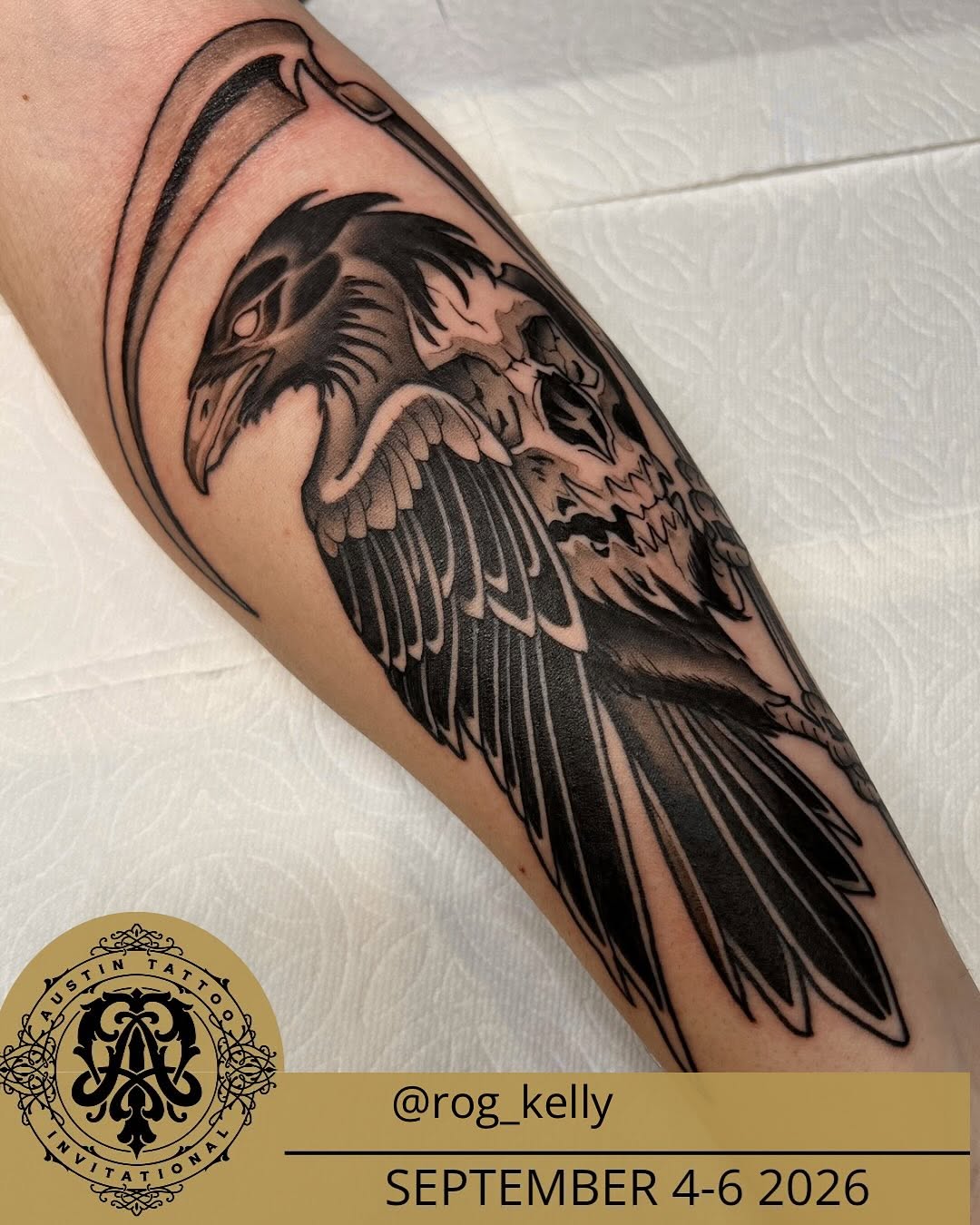 Tattoo by @rog_kelly — black_and_grey, realism