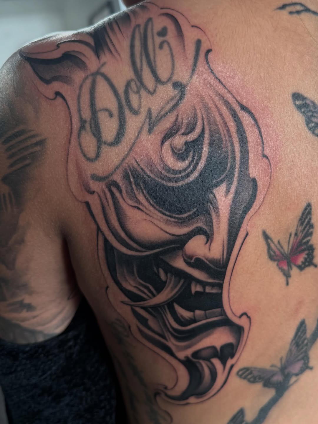 Tattoo by @medusa_michelletattoos — black_and_grey