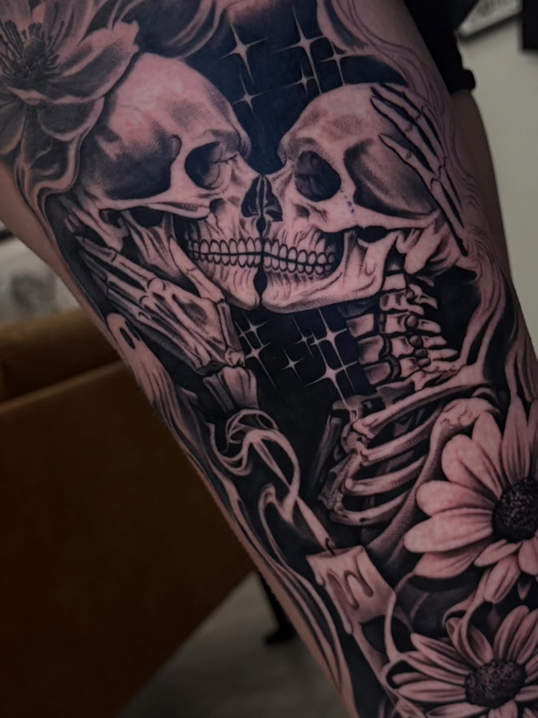 Tattoo by @medusa_michelletattoos — dark_realism, black_and_grey