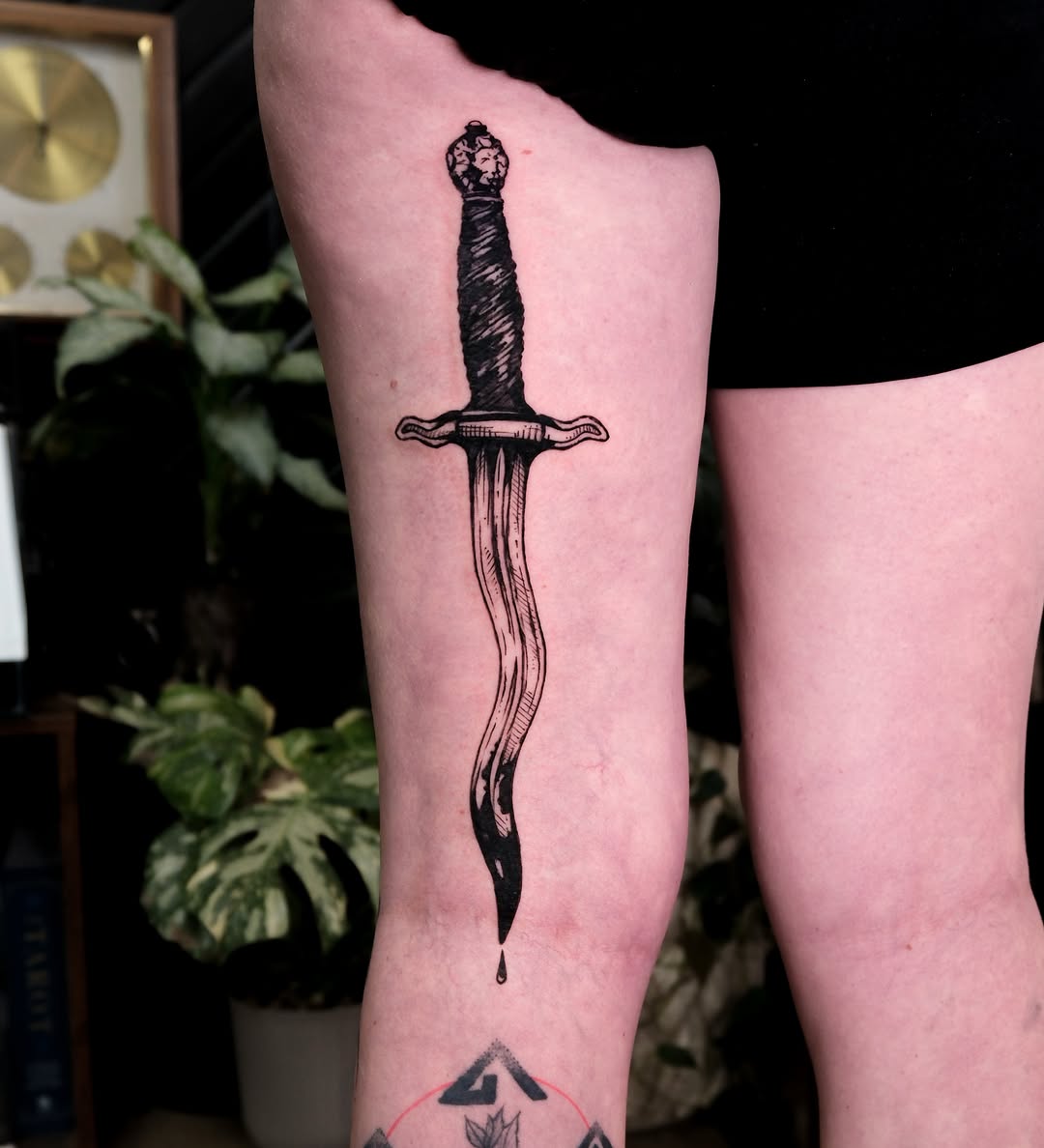 Tattoo by @fortytwojudges — black_and_grey, illustrative