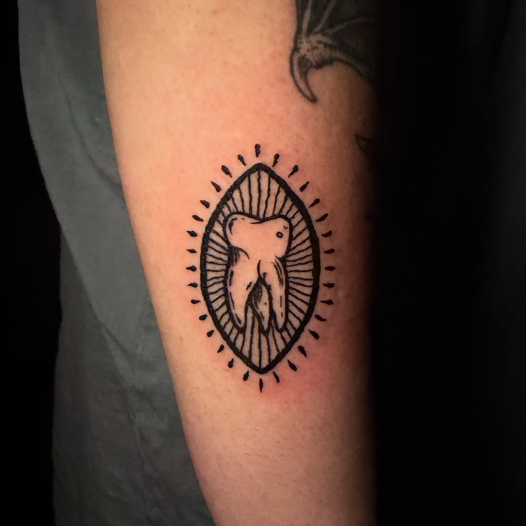 Tattoo by @blackbirdtats — blackwork