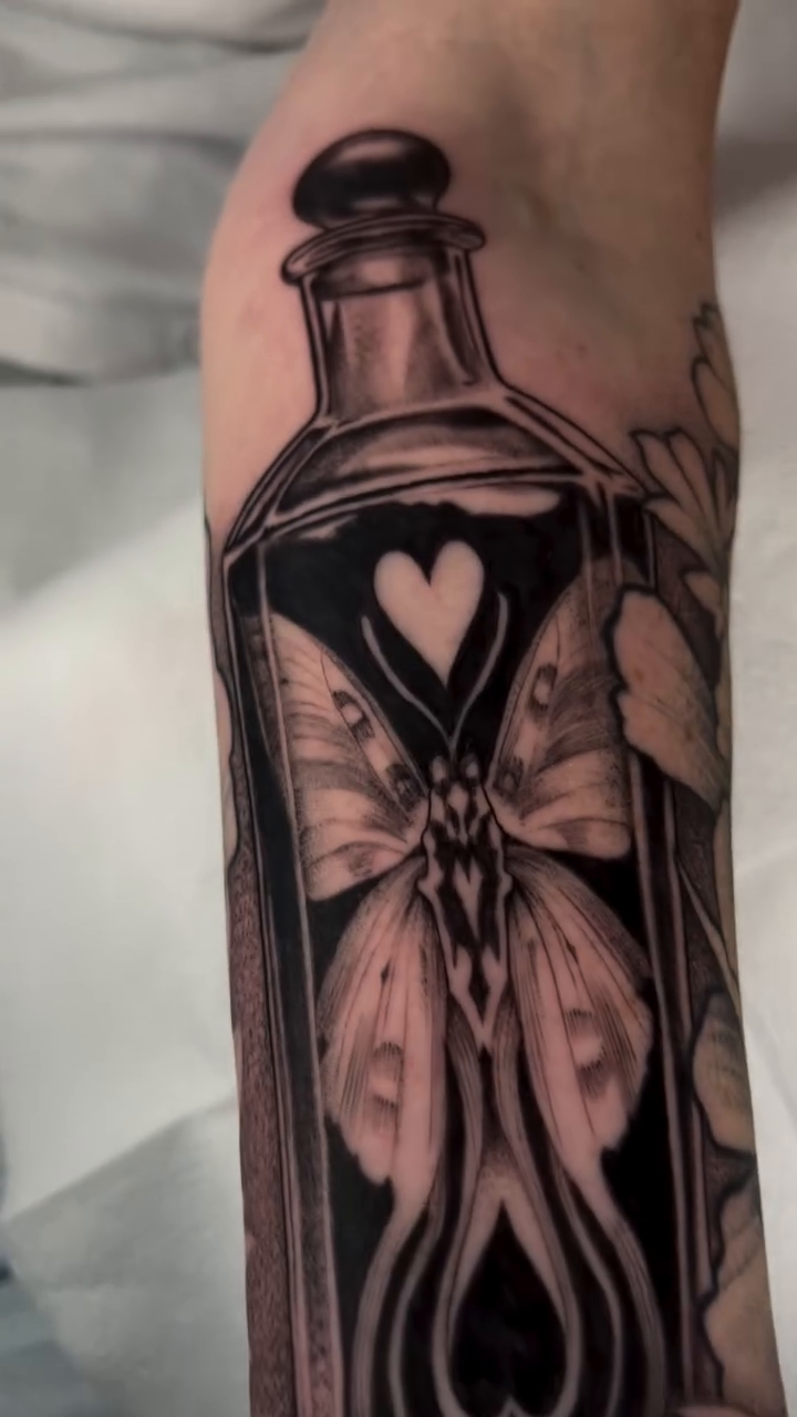 Tattoo by @annawolfftattoos — black_and_grey, realism